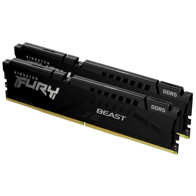 Памет Kingston FURY Beast Black 128GB (2x64GB) DDR5 5600MHz, CL36, 1.25 V 