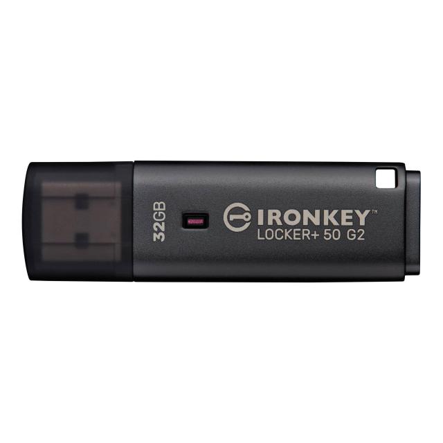 USB памет KINGSTON IronKey Locker+ 50 G2, 32GB USB Flash Drive, USB 3.2 Gen 1, Black
