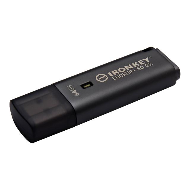 USB памет KINGSTON IronKey Locker+ 50 G2, 64GB USB Flash Drive, USB 3.2 Gen 1, Black