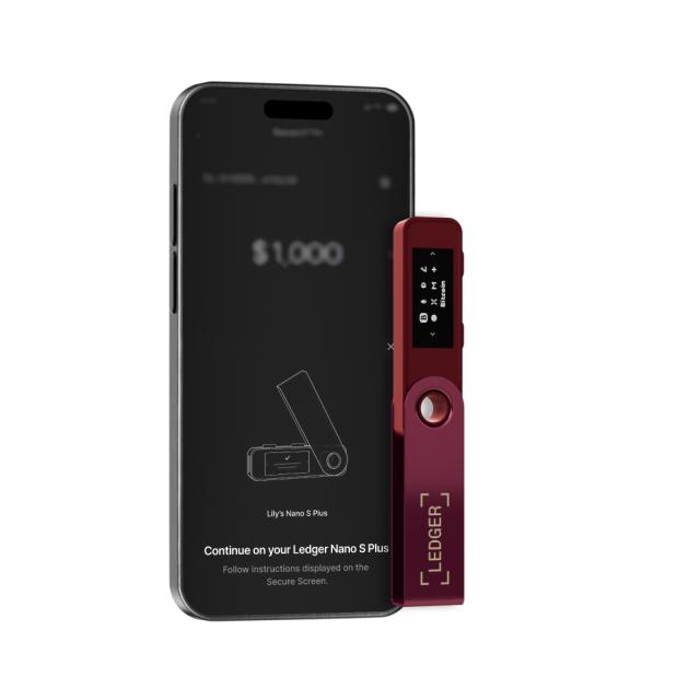 Крипто портфейл Ledger Nano S Plus, Crimson Magenta, USB Type-C