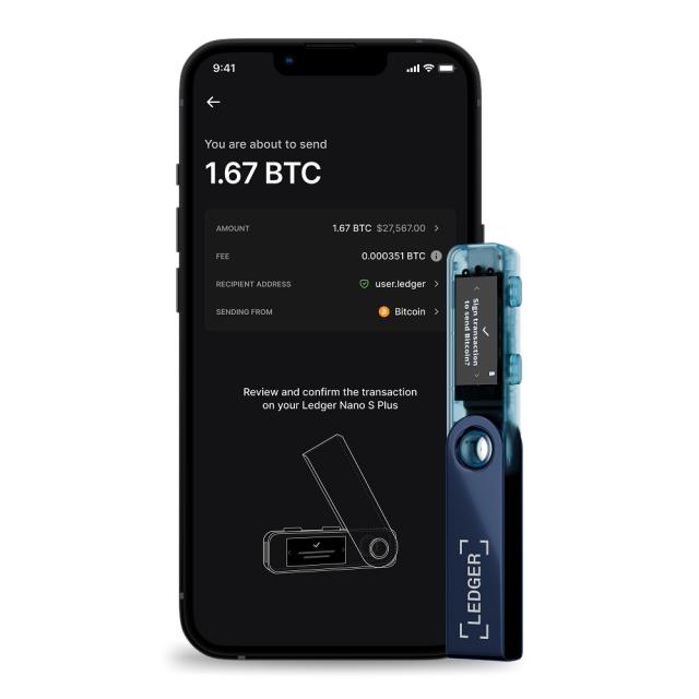 Крипто портфейл Ledger Nano S Plus, Neptune Blue, USB Type-C