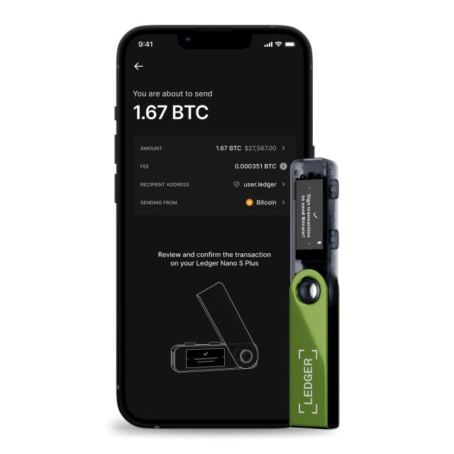 Крипто портфейл Ledger Nano S Plus, Oxidate Green, USB Type-C