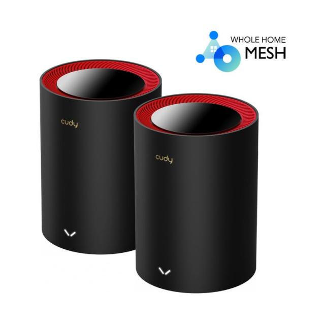 MESH система Cudy M3000 AX3000 Wi-Fi 6, 2.4/5 GHz, 574 + 2402 Mbps, LAN: 1 X 10/100/1000, WAN: 1 x 10/100/1000/2500 Mbps, (2 pack)