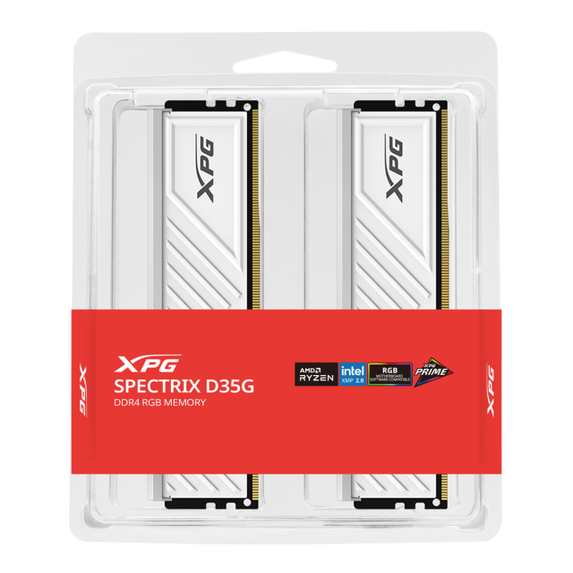 Памет ADATA SPECTRIX D35G WHITE 32GB (2x 16GB) DDR4 3200MHz, CL16, 1.35V 