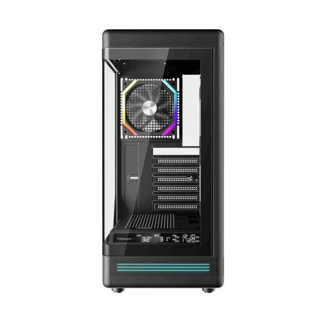 Кутия 1stPlayer PB8 A-RGB Black, Middle Tower, 1 x USB 3.0, 1 x USB 2.0, 1 x USB 3.1 Type-C, ATX, mATX, Mini-ITX