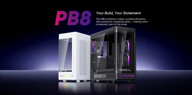 Кутия 1stPlayer PB8 A-RGB Black, Middle Tower, 1 x USB 3.0, 1 x USB 2.0, 1 x USB 3.1 Type-C, ATX, mATX, Mini-ITX