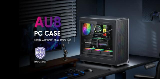 Кутия 1stPlayer AU8 Black, Middle Tower, 1 x USB 3.0, 1 x USB 2.0, 1 x USB 3.1 Type-C, ATX, mATX, Mini-ITX