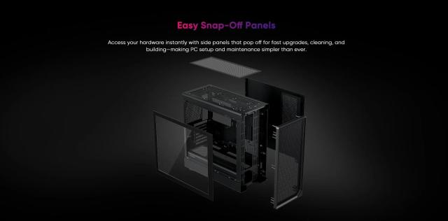 Кутия 1stPlayer AU8 Black, Middle Tower, 1 x USB 3.0, 1 x USB 2.0, 1 x USB 3.1 Type-C, ATX, mATX, Mini-ITX