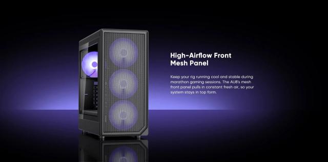Кутия 1stPlayer AU8 Black, Middle Tower, 1 x USB 3.0, 1 x USB 2.0, 1 x USB 3.1 Type-C, ATX, mATX, Mini-ITX