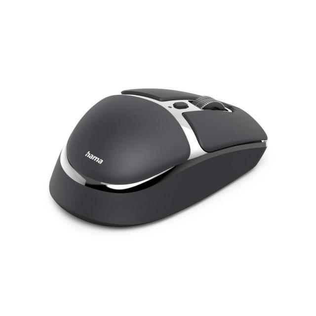 Мишка HAMA "WM-800" Wireles/Bluetooth, ергономична, оптична (800-3200 dpi), 4 бутона, тиха, Черна