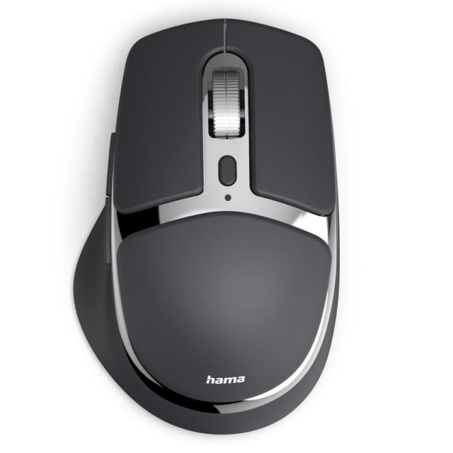 Мишка HAMA "WM-800" Wireles/Bluetooth, ергономична, оптична (800-3200 dpi), 4 бутона, тиха, Черна