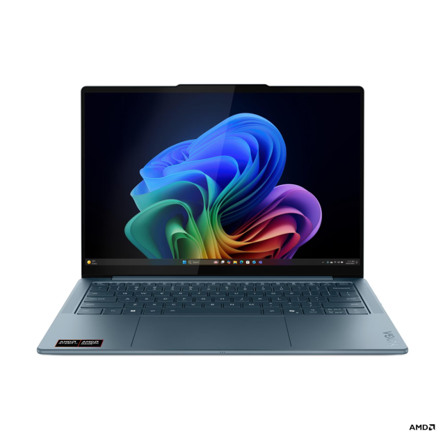 Лаптоп Lenovo Yoga Slim 7 14AKP10, AMD Ryzen AI 5 330 4C (3.4 / 4.5 GHz, 8MB Cache), 14.0" (35.56 cm) WUXGA OLED Glossy Display, Touchscreen, AMD Radeon 820M, 16GB LPDDR5X, 512GB M.2 NVMe SSD, No OS