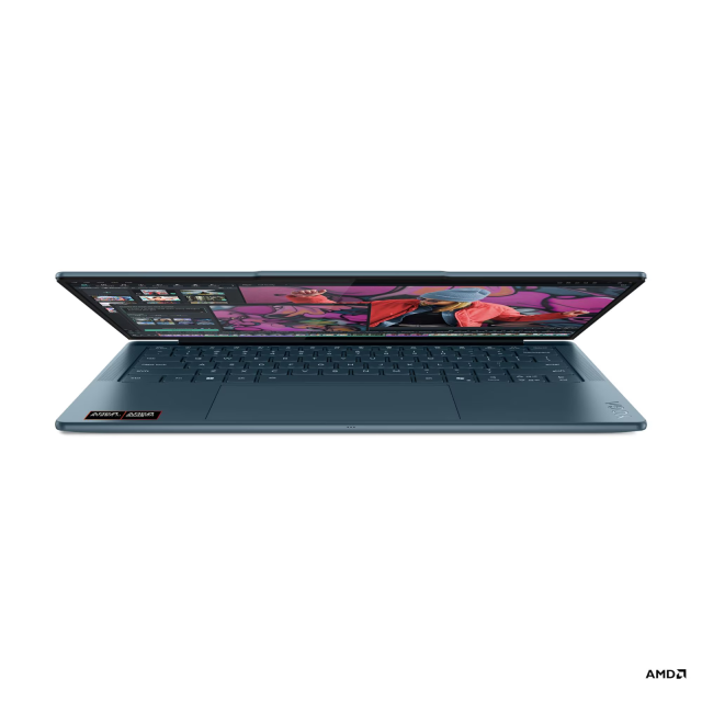 Лаптоп Lenovo Yoga Slim 7 14AKP10, AMD Ryzen AI 5 330 4C (3.4 / 4.5 GHz, 8MB Cache), 14.0" (35.56 cm) WUXGA OLED Glossy Display, Touchscreen, AMD Radeon 820M, 16GB LPDDR5X, 512GB M.2 NVMe SSD, No OS