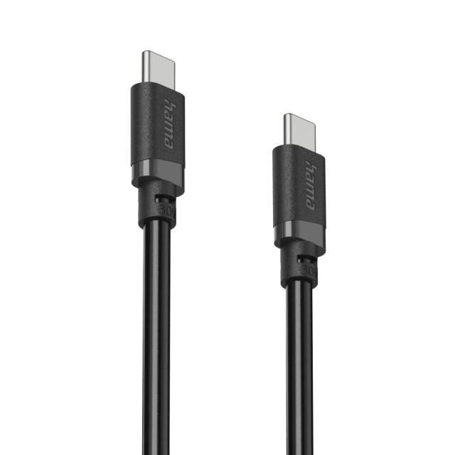 Кабел HAMA USB Type-C (м) към USB Type-C (м), 60W, 0.5 м, черен