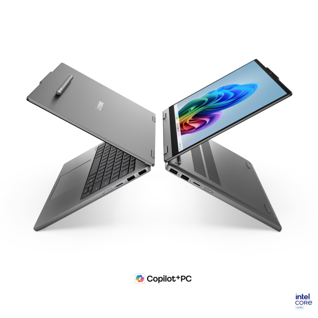 Лаптоп Lenovo IdeaPad 5 2-in-1 14IPH11, 14.0", Intel Core Ultra 7 355 8C (1.7 / 4.7 GHz, 12MB Cache), 14.0" (35.56 cm) WUXGA IPS Glossy Display, Touchscreen, Intel Graphics 4 Xe3, 32GB DDR5, 512 GB M.2 NVMe SSD, Windows 11 Home
