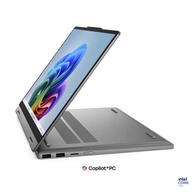 Лаптоп Lenovo IdeaPad 5 2-in-1 14IPH11, 14.0", Intel Core Ultra 7 355 8C (1.7 / 4.7 GHz, 12MB Cache), 14.0" (35.56 cm) WUXGA IPS Glossy Display, Touchscreen, Intel Graphics 4 Xe3, 32GB DDR5, 512 GB M.2 NVMe SSD, Windows 11 Home