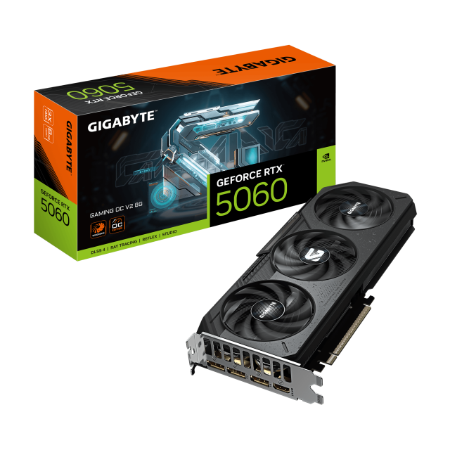 Видео карта GIGABYTE RTX 5060 GAMING OC V2 8GB GDDR7, 128-bit, HDMI, DP