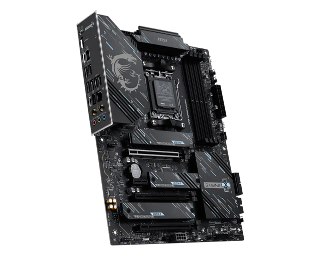 Дънна платка MSI X870E GAMING PLUS WIFI, AM5, 4x DDR5, 3x M.2, 4x SATA 6G, Wi-Fi 7+Bluetooth, 5G LAN, HDMI, ATX 