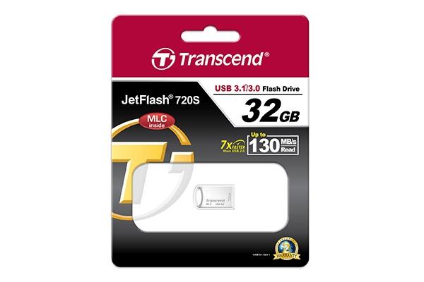 Памет Transcend 32GB JETFLASH 720, Silver Plating, MLC solution