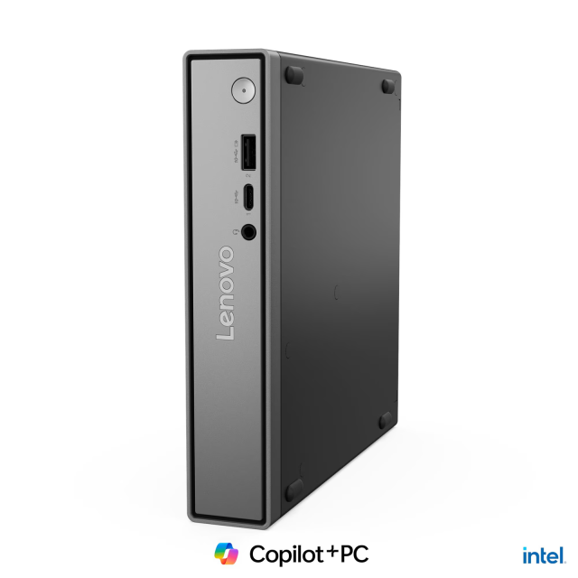 Компютър Lenovo ThinkCentre neo 50q Gen 6, Intel Core Ultra 7 256V 8C (2.2 / 4.8 GHz, 12MB Cache), Intel Arc 140V, 16GB LPDDR5X, 1TB SSD M.2 NVMe, Wi-Fi 6+ BT5.2, Ethernet (GbE RJ-45), HDMI, DisplayPort, No OS