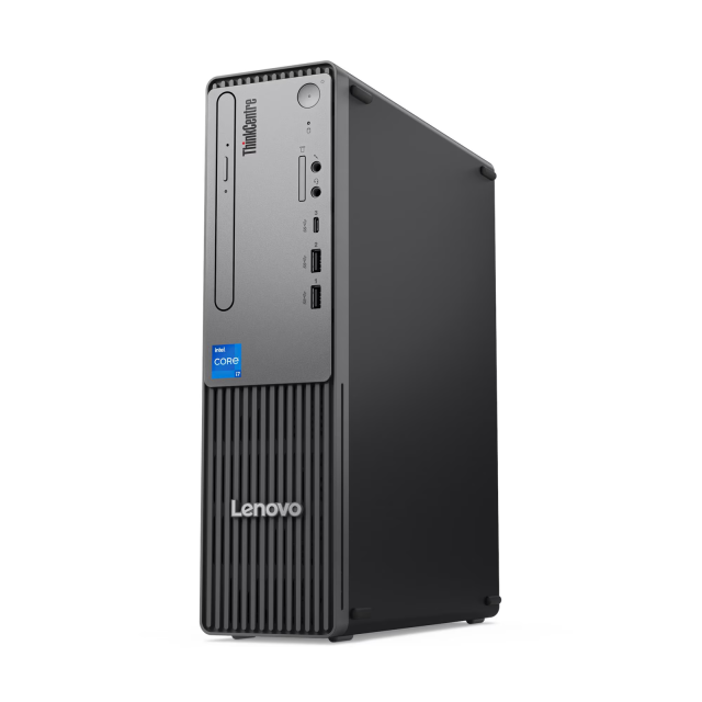 Компютър Lenovo ThinkCentre neo 50s Gen 5, Intel Core i3-14100 4C (3.5 / 4.7 GHz, 12MB Cache), Intel UHD Graphics 730, 16GB DDR5, 512GB SSD M.2 NVMe, DVD±RW устройство, HDMI, DisplayPort, VGA, No OS