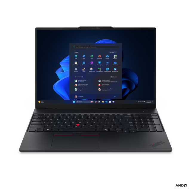 Лаптоп Lenovo ThinkPad E16 G4, AMD Ryzen AI 5 330 4C (3.4 / 4.5 GHz, 8MB Cache), 16.0" (40.64 cm) WUXGA IPS Anti-glare Display, AMD Radeon 820M, 16GB DDR5, 512GB M.2 NVMe SSD, No OS