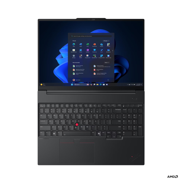 Лаптоп Lenovo ThinkPad E16 G4, AMD Ryzen AI 5 330 4C (3.4 / 4.5 GHz, 8MB Cache), 16.0" (40.64 cm) WUXGA IPS Anti-glare Display, AMD Radeon 820M, 16GB DDR5, 512GB M.2 NVMe SSD, No OS