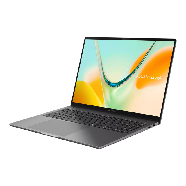 Лаптоп ASUS Vivobook S16 S5608QA-MB234W, Qualcomm Snapdragon X X1-26-101 8C (2.97 GHz, 30MB Cache), 16.0" (40.64 cm) WUXGA IPS Anti-Glare Display, 16GB LPDDR5X, 256GB SSD NVMe, Windows 11 Home