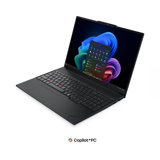 Лаптоп Lenovo ThinkPad E16 G4, Intel Core Ultra 7 355 8C (1.7 / 4.7 GHz, 12MB Cache), 16.0" (40.64 cm) WUXGA IPS Anti-glare Display, Intel Graphics 4 Xe3, 32GB DDR5, 1TB M.2 NVMe SSD, No OS