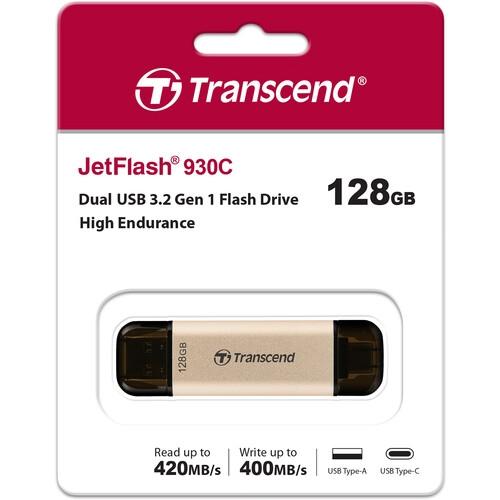 Памет Transcend 128GB, USB3.2, Pen Drive, TLC, High Speed, Type-C