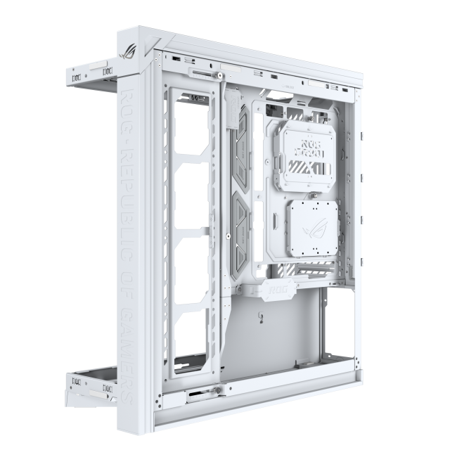Кутия Asus ROG Cronox White, Middle Tower, 4x USB 3.2, 2x USB Type-C, LCD екранен, BTF/EATX/ATX/microATX/Mini-ITX
