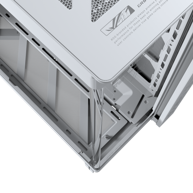 Кутия Asus ROG Cronox White, Middle Tower, 4x USB 3.2, 2x USB Type-C, LCD екранен, BTF/EATX/ATX/microATX/Mini-ITX