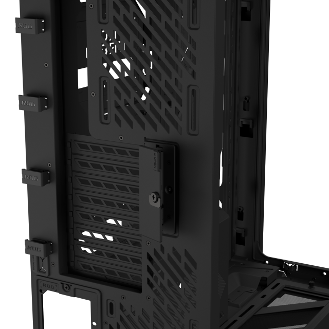 Кутия Asus ROG Cronox Black, Middle Tower, 4x USB 3.2, 2x USB Type-C, LCD екранен, BTF/EATX/ATX/microATX/Mini-ITX