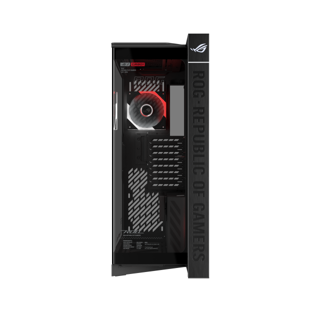 Кутия Asus ROG Cronox Black, Middle Tower, 4x USB 3.2, 2x USB Type-C, LCD екранен, BTF/EATX/ATX/microATX/Mini-ITX