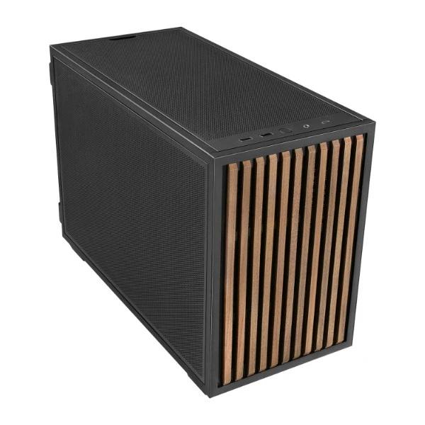 Кутия Lian-Li DAN B4 Wood Edition Black, Mini Tower, 2x USB 3.0, 1x USB Type-C, 1x HD Audio, mATX, Mini-ITX