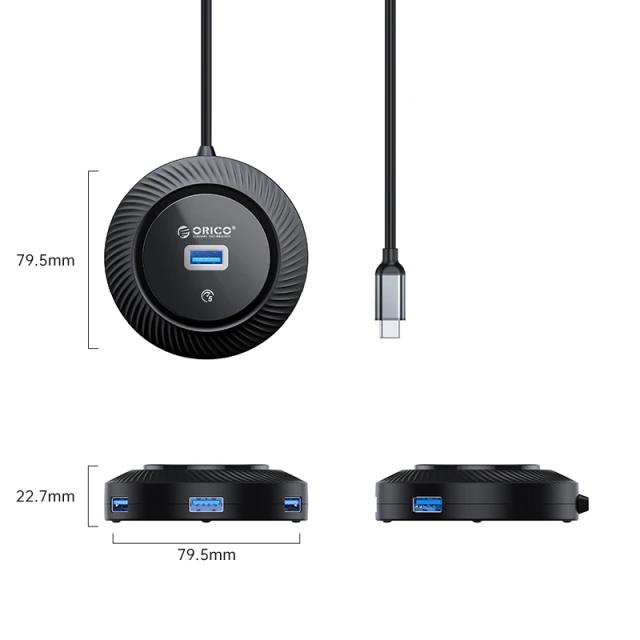 USB Хъб Orico 4 x USB3.0, USB Type-C