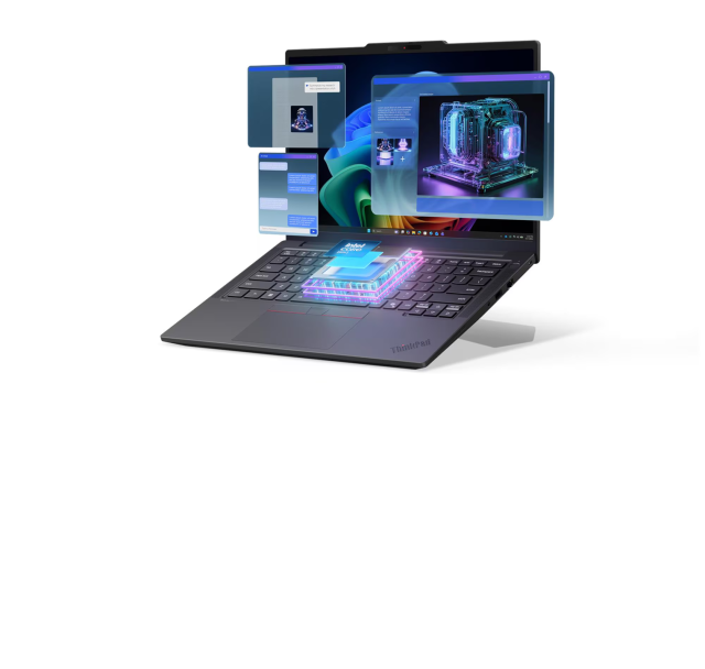 Лаптоп Lenovo ThinkPad T14 G7, Intel Core Ultra 5 325 8C (1.6 / 4.5 GHz, 12MB Cache), 14.0" (35.56 cm) WUXGA IPS Anti-Glare Display, Intel Graphics 4 Xe3, 16GB LPDDR5X, 512GB M.2 NVMe SSD, Windows 11 Pro