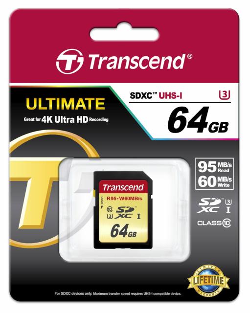 Памет Transcend 64GB SDXC UHS-I U3 Card