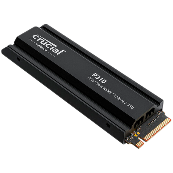 Crucial P310 with heatsink SSD 1TB, PCIe Gen4 NVMe M.2 2280