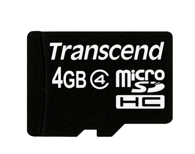 Памет Transcend 4GB microSDHC (with adapter, Class 4)