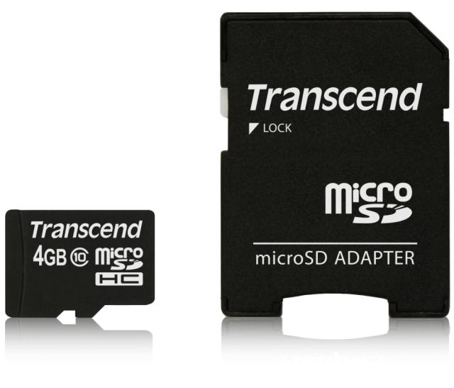 Памет Transcend 4GB microSDHC CARD (Class10)