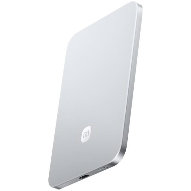 Външна батерия Xiaomi UltraThin Magnetic Power Bank 5000, 5 000mAh, Glacier Silver