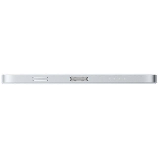 Външна батерия Xiaomi UltraThin Magnetic Power Bank 5000, 5 000mAh, Glacier Silver