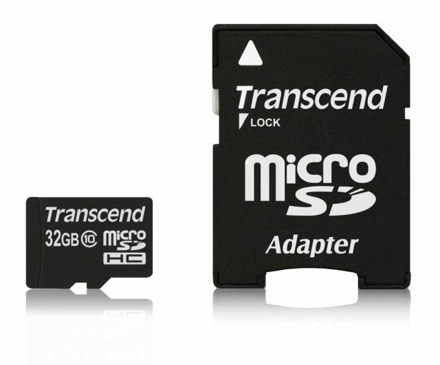 Памет Transcend 32GB microSDHC (with adapter, Class 10)