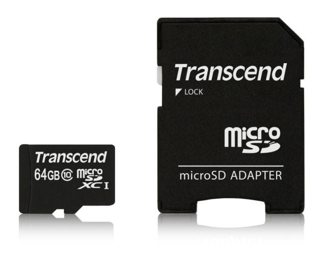 Памет Transcend 64GB microSDXC UHS-I, 300x (with adapter, Class 10)