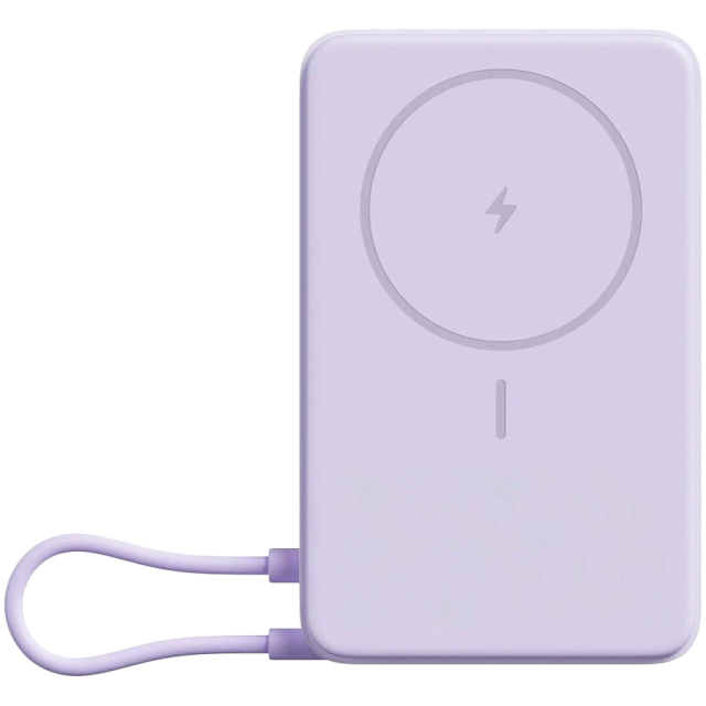 Външна батерия Xiaomi Magnetic Power Bank 10000 with Built-in Stand, 5900 mAh, Purple