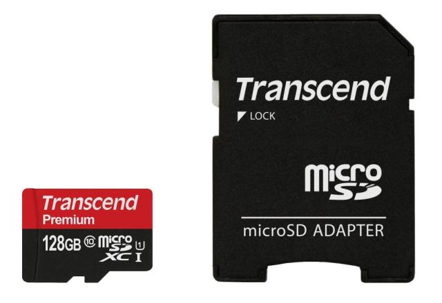 Памет Transcend 128GB micro SDXC UHS-I Premium (with adapter, Class 10)