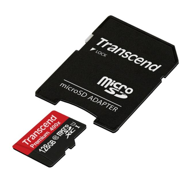Памет Transcend 128GB micro SDXC UHS-I Premium (with adapter, Class 10)