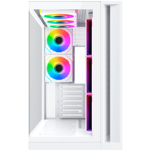Кутия XIGMATEK Aqua 7 White, Mid Tower, 1x USB 3.0, 1x USB Type-C, HD Audio, M-ATX/Mini ITX/ATX/E-ATX