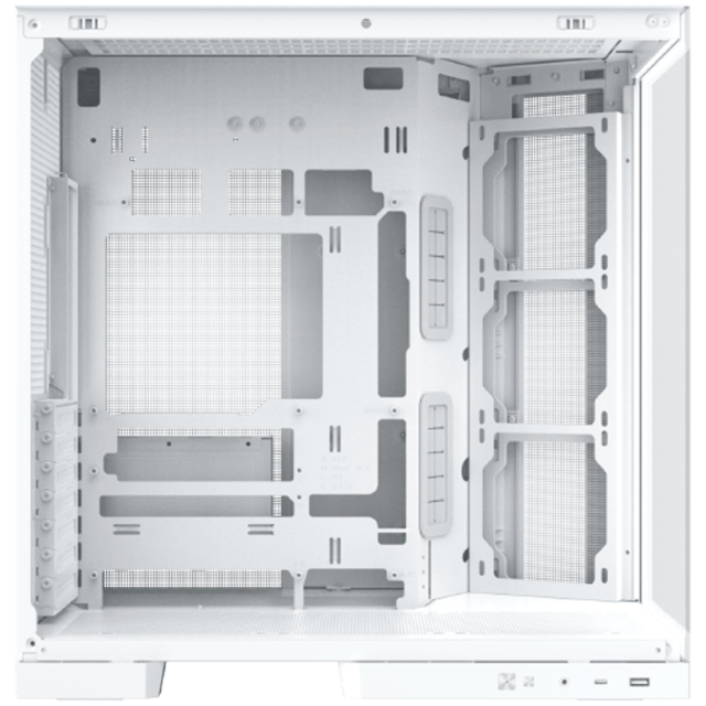 Кутия XIGMATEK Aqua 7 White, Mid Tower, 1x USB 3.0, 1x USB Type-C, HD Audio, M-ATX/Mini ITX/ATX/E-ATX